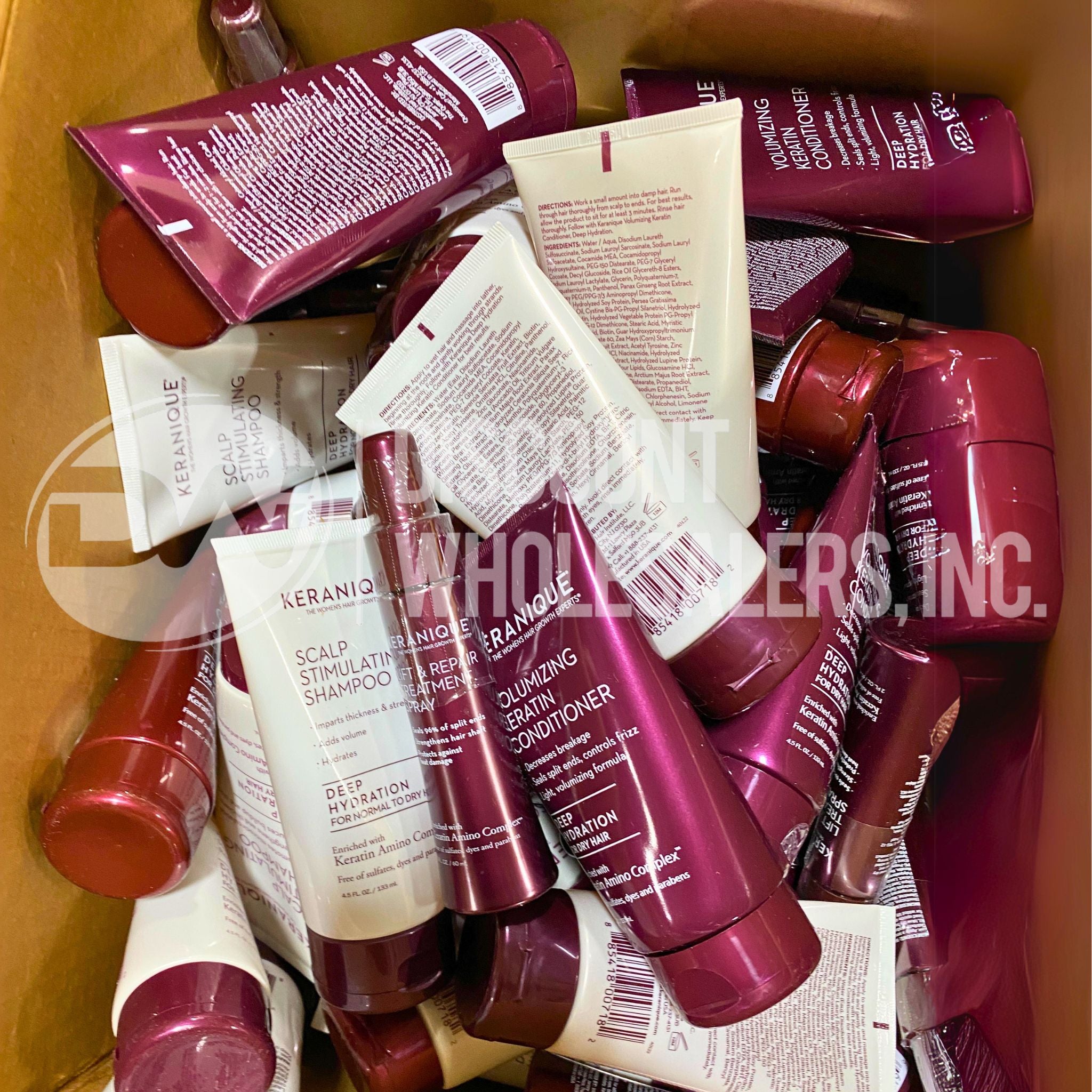 Keranique Hair Care Bundle - Shampoo, Conditioner & Spray Set (50 Pcs) - Salon Quality Products for Daily Hair Care & Styling