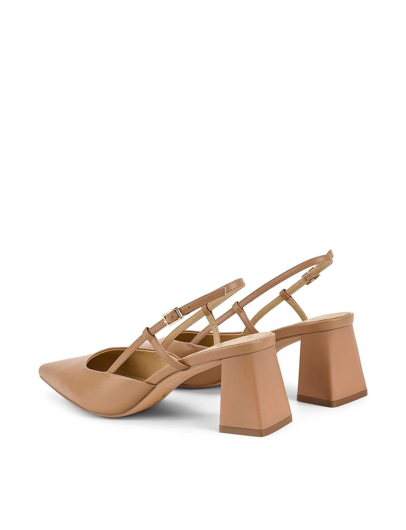 Yasmine Slingback Heels - Soft Tan Leather Women's Dress Shoes for Work, Party & Special Occasions