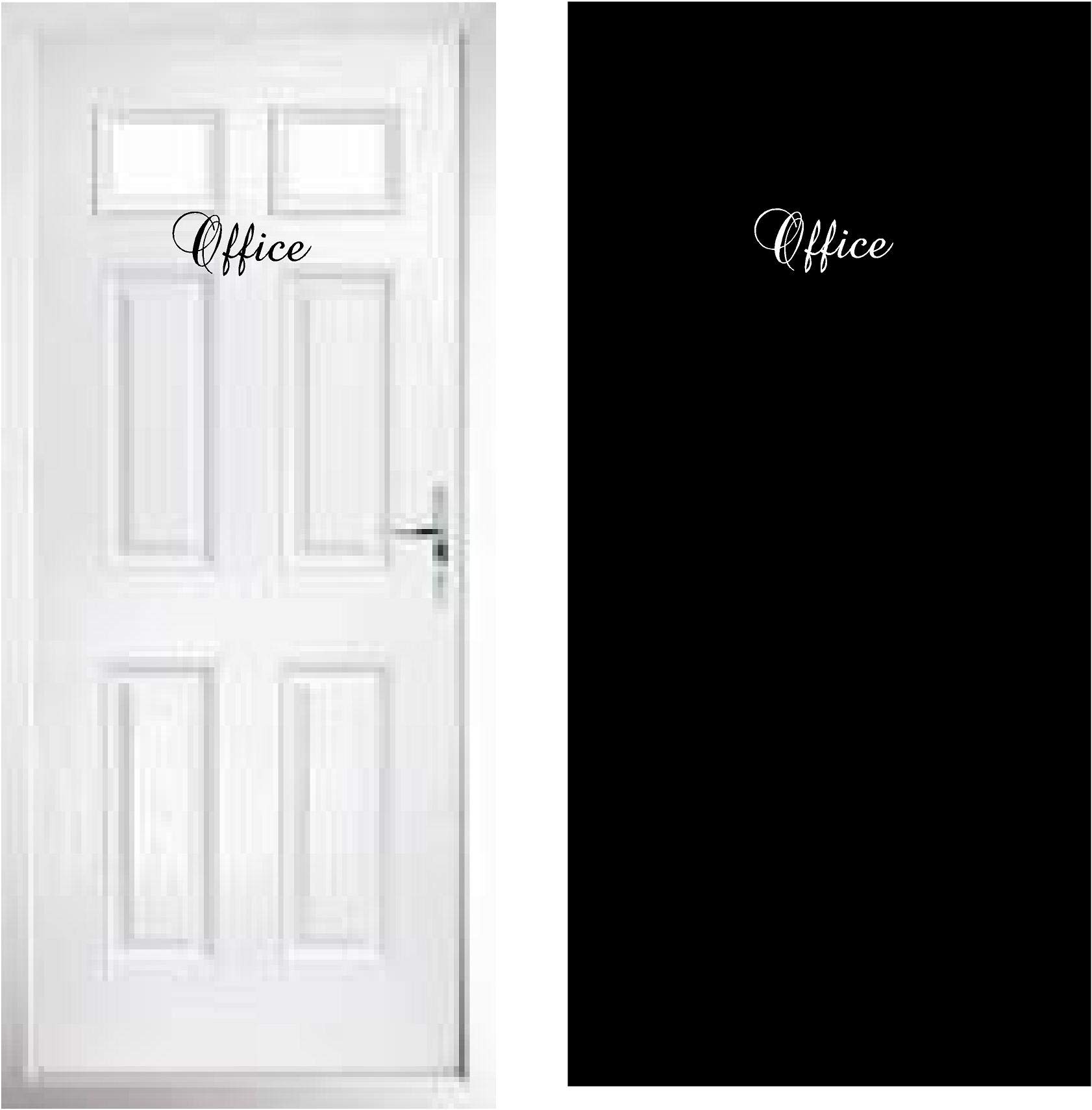 Custom Pantry, Kitchen, Bathroom & Powder Room Door Decals - 7x3 Inch Child Safe & Office Friendly Stickers for Home & Office Decor