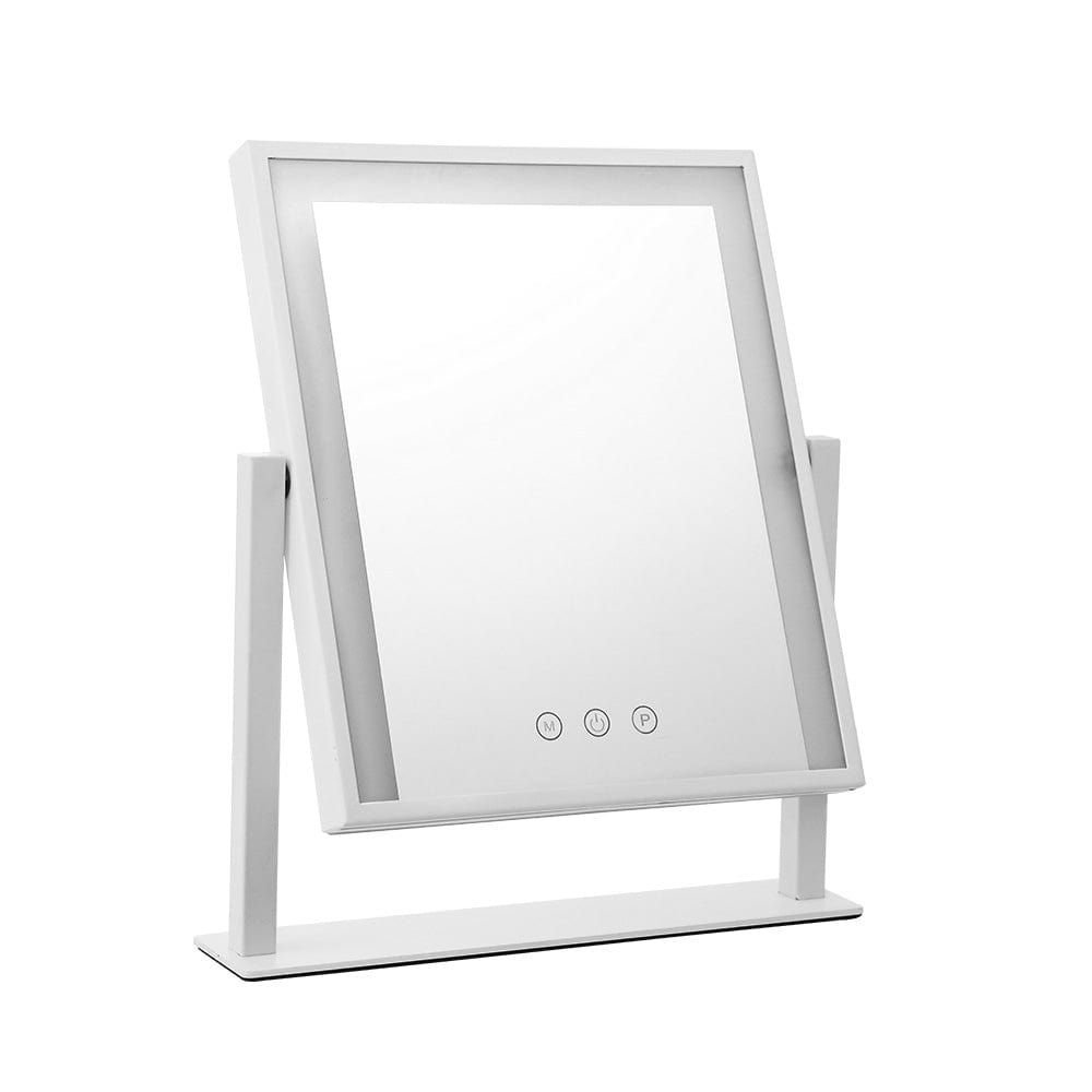 Embellir 30x40cm LED Lighted Makeup Mirror - Adjustable Standing Vanity Mirror with Brightness Control for Professional Makeup & Skincare - Perfect for Home, Salon, and Travel Use