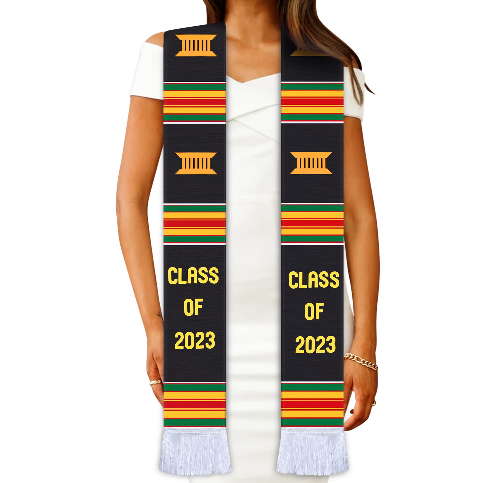 2023 Graduation Stole - Authentic Mexican Serape Sash for High School & College Graduation - Perfect for Cinco de Mayo, Hispanic Heritage Month & Cultural Celebrations