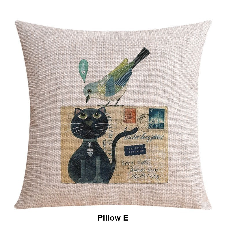 Love Birds Embroidered Throw Pillow Covers - Decorative Sofa Pillows for Kids' Room & Living Room Couch - Singing Birds Design Home Decor for Nursery, Bedroom, and Cozy Living Spaces