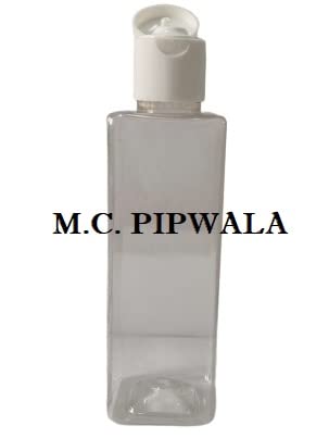 M.C. PIPWALA 100ml Clear Square Plastic Bottles with White Flip Top Cap - Leak Proof Travel Containers for Cosmetics, Liquids & Toiletries | Pack of 6 | Perfect for DIY, Salon, Travel & Home Organization