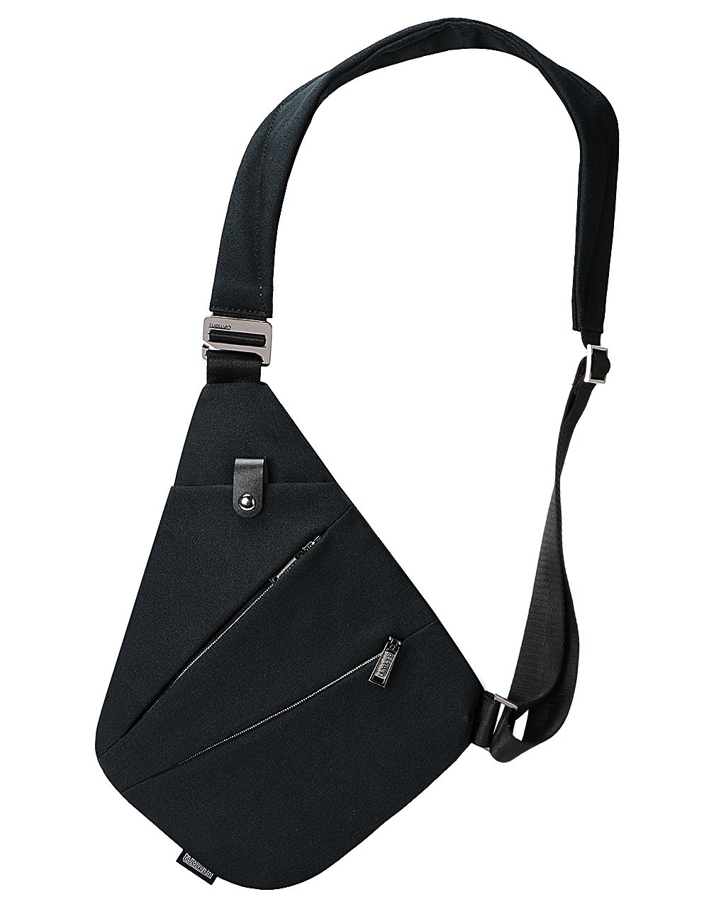Men's Crossbody Sling Bag - Lightweight Chest Shoulder Backpack for Travel, Hiking & Outdoor Activities (Black) - Perfect for Daily Commute, Gym & Weekend Adventures