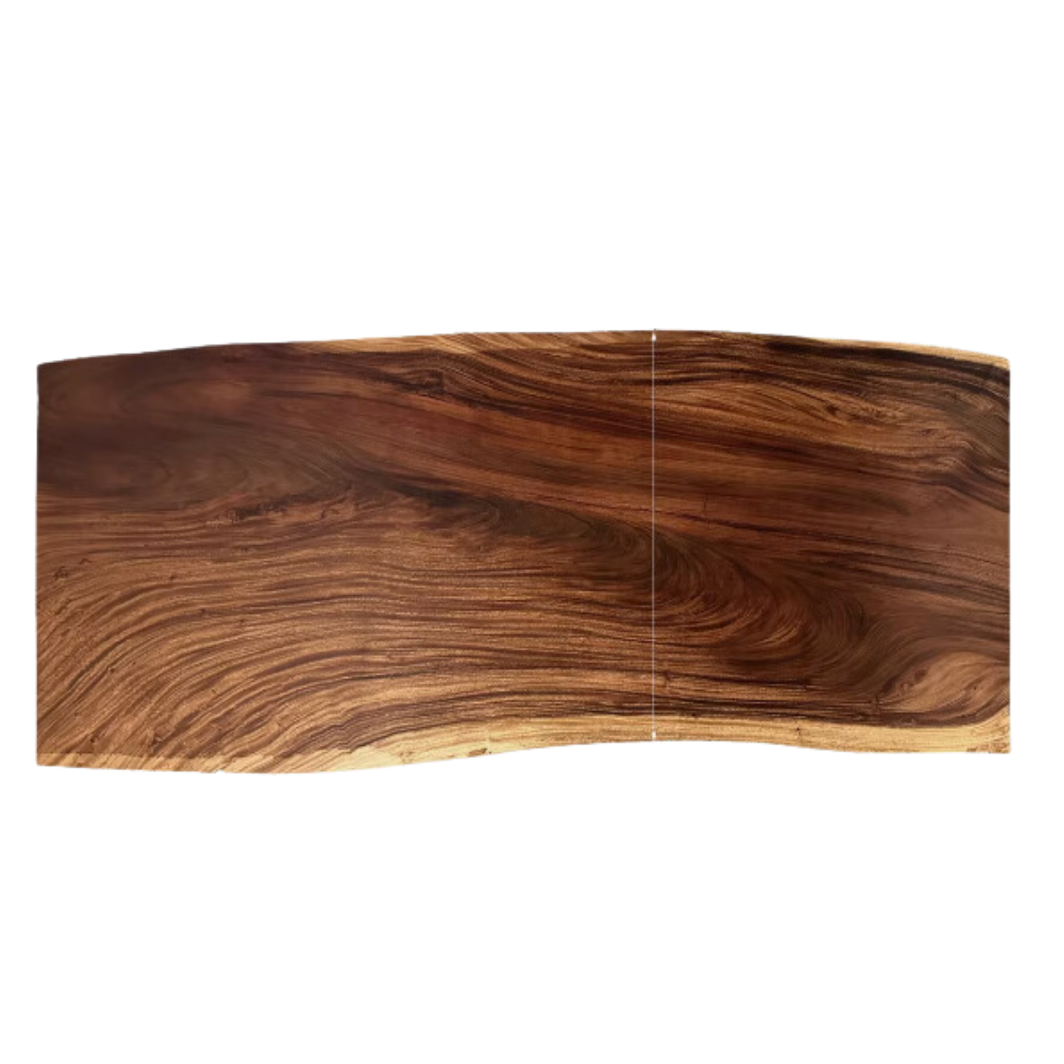 Premium Black Walnut Solid Wood Dining Table with Natural Edge - Large Top for Kitchen, Dining Room & Home Decor