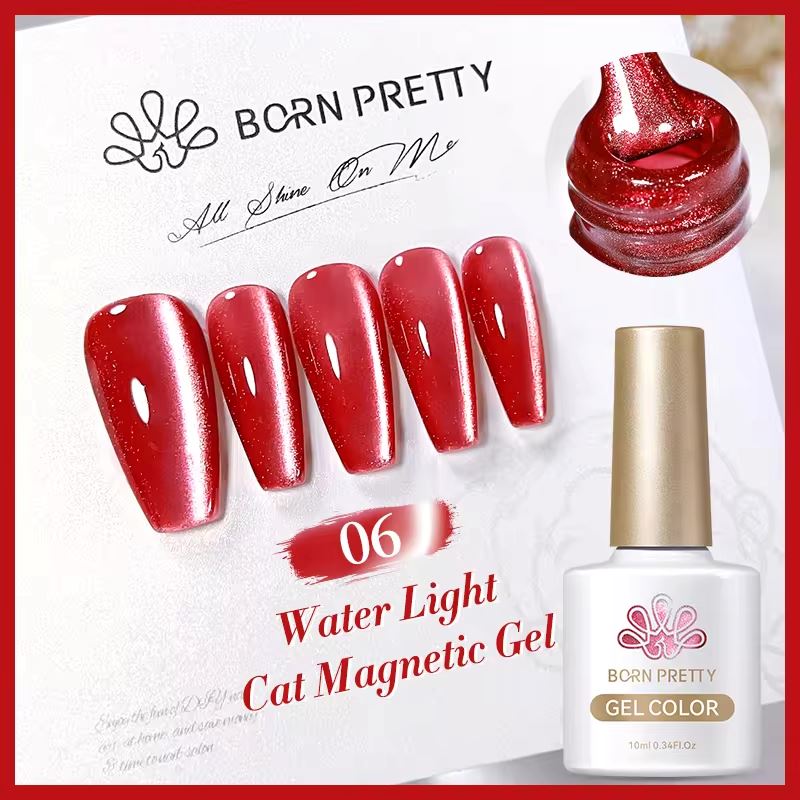 Born Pretty Magnetic Cat Eye Gel Polish - Water Light Effect Nail Lacquer for Stunning Manicures at Home or Salon