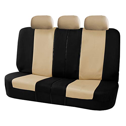 Beige Black Rear Bench
