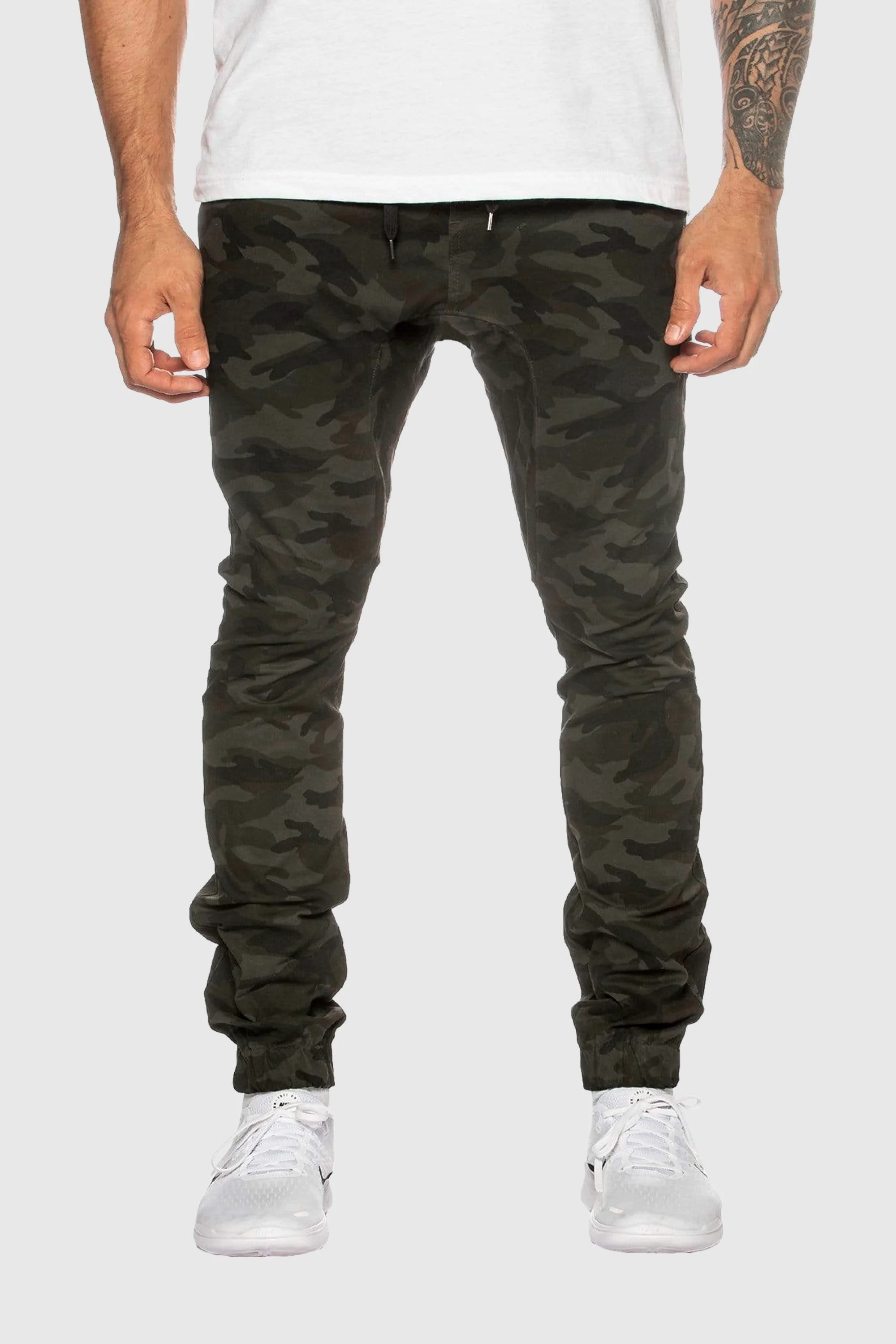 Men's Camo Jogger Pants - Comfortable Military Style Sweatpants for Casual Wear, Gym & Outdoor Activities