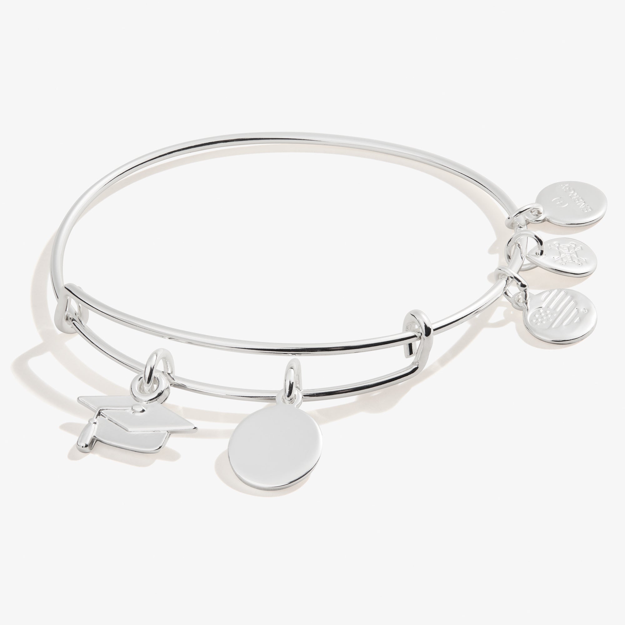 Graduation Cap Duo Charm Bangle - Elegant Graduation Jewelry Gift for Women - Perfect for Graduation Ceremonies, Parties & Celebrations