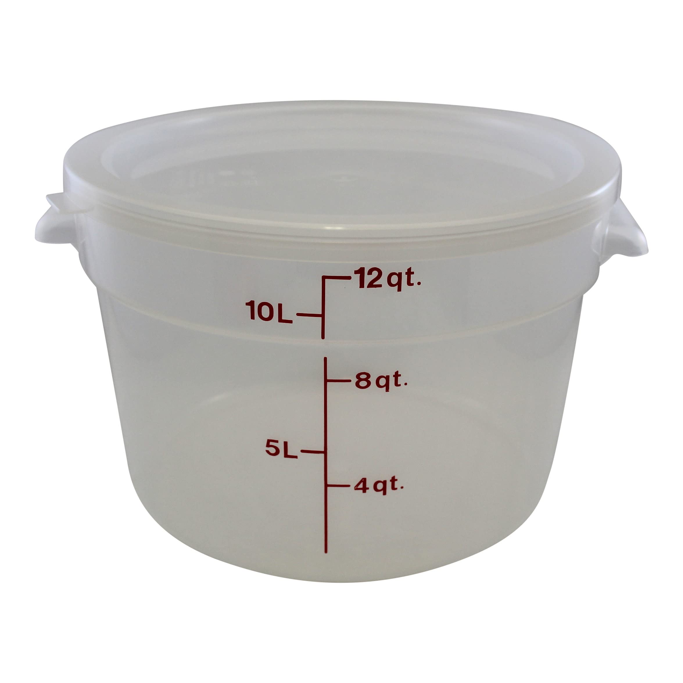6 & 12 Quart Food Storage Containers with Lids - BPA-Free Translucent Round Kitchen Organizers + Bowl & Pan Scraper Set for Meal Prep, Leftovers & Pantry Organization