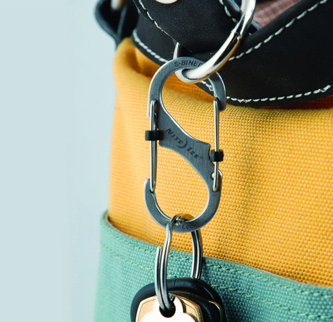 Nite Ize Slidelock S-Biner Steel Carabiner Clip #4 - Secure Keys, Tools & Gear for Hiking, Camping & Everyday Carry