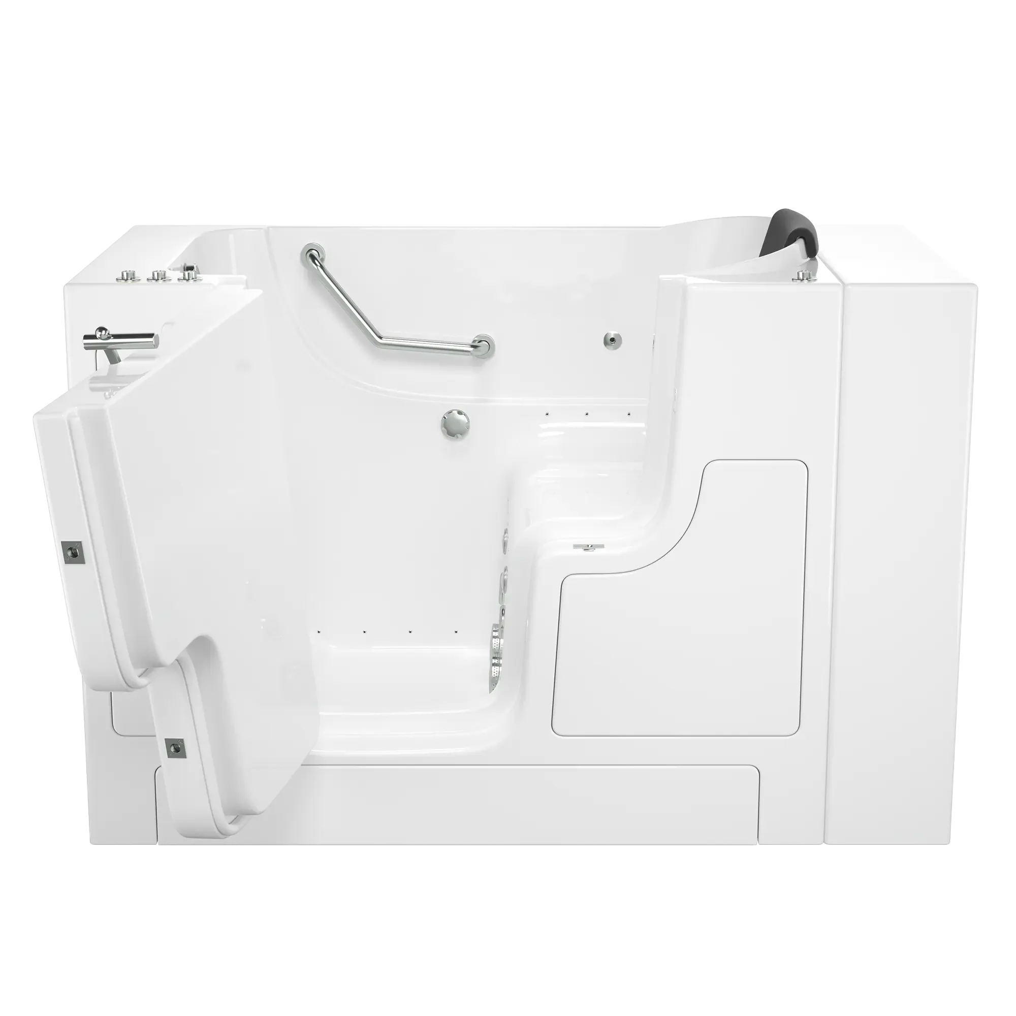 Premium Gelcoat 30 x 52 Inch Walk-In Bathtub with Air Spa & Whirlpool System - Left Hand Drain for Elderly & Mobility Support - Relaxing Hydrotherapy at Home