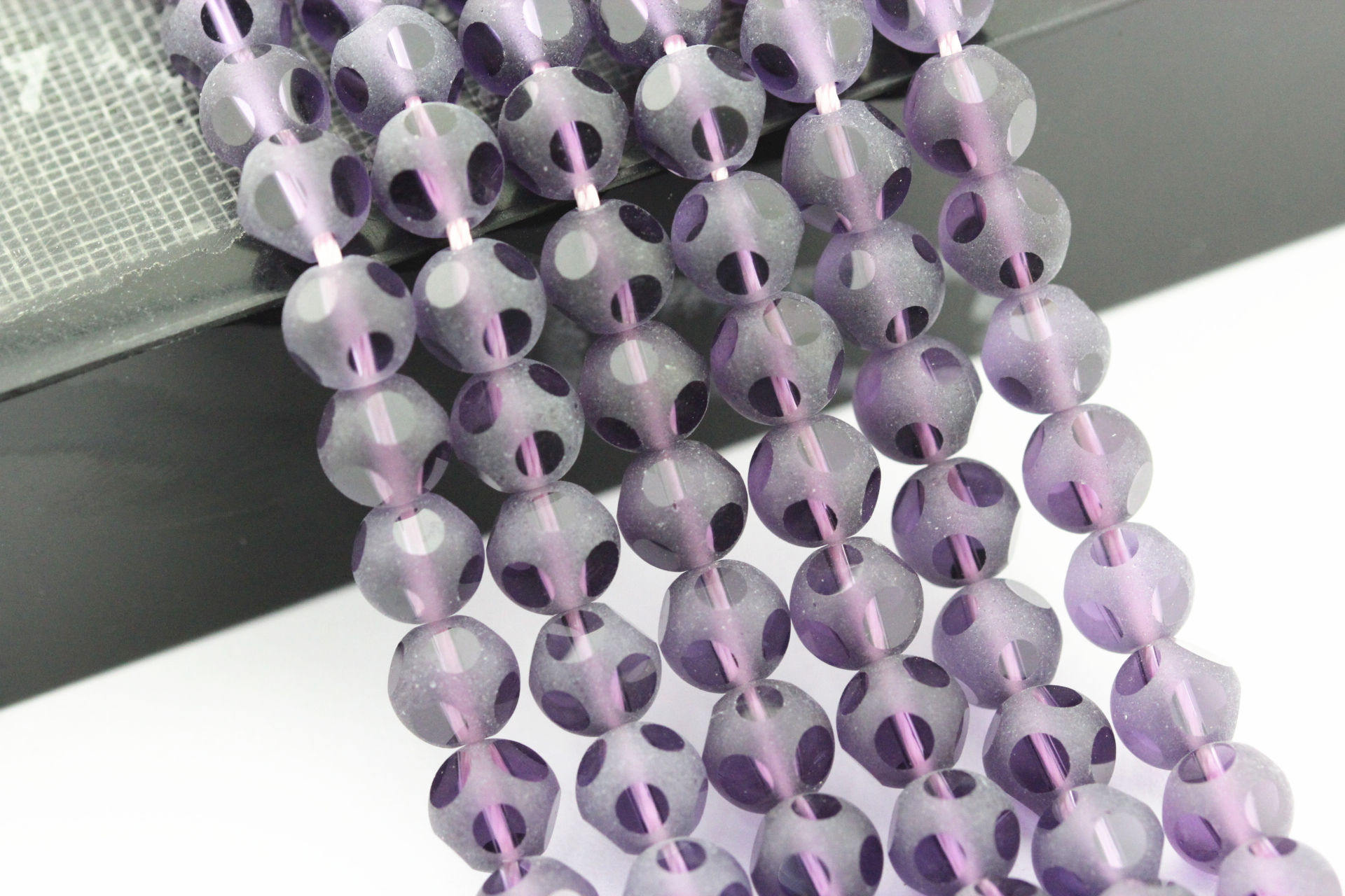 Purple Crystal Glass Faceted Round Beads - 4mm 6mm 8mm 10mm 15.5 Strand - DIY Jewelry Making, Bracelet & Necklace Crafting Supplies