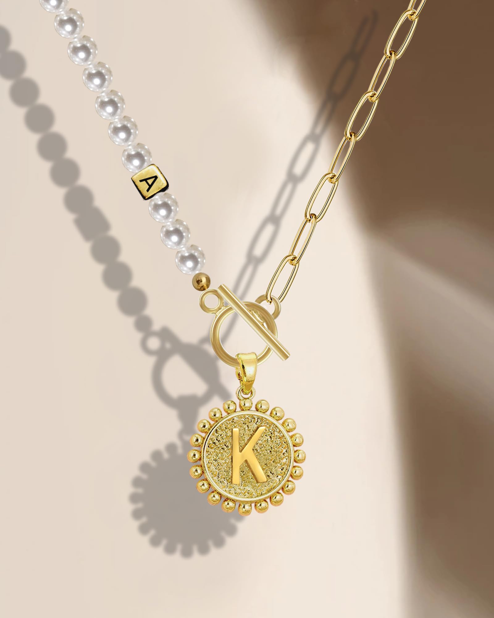 Dainty Pearl & Chain Necklace with Pendant - Sterling Silver & Gold Jewelry for Women - Perfect for Gifts & Everyday Wear