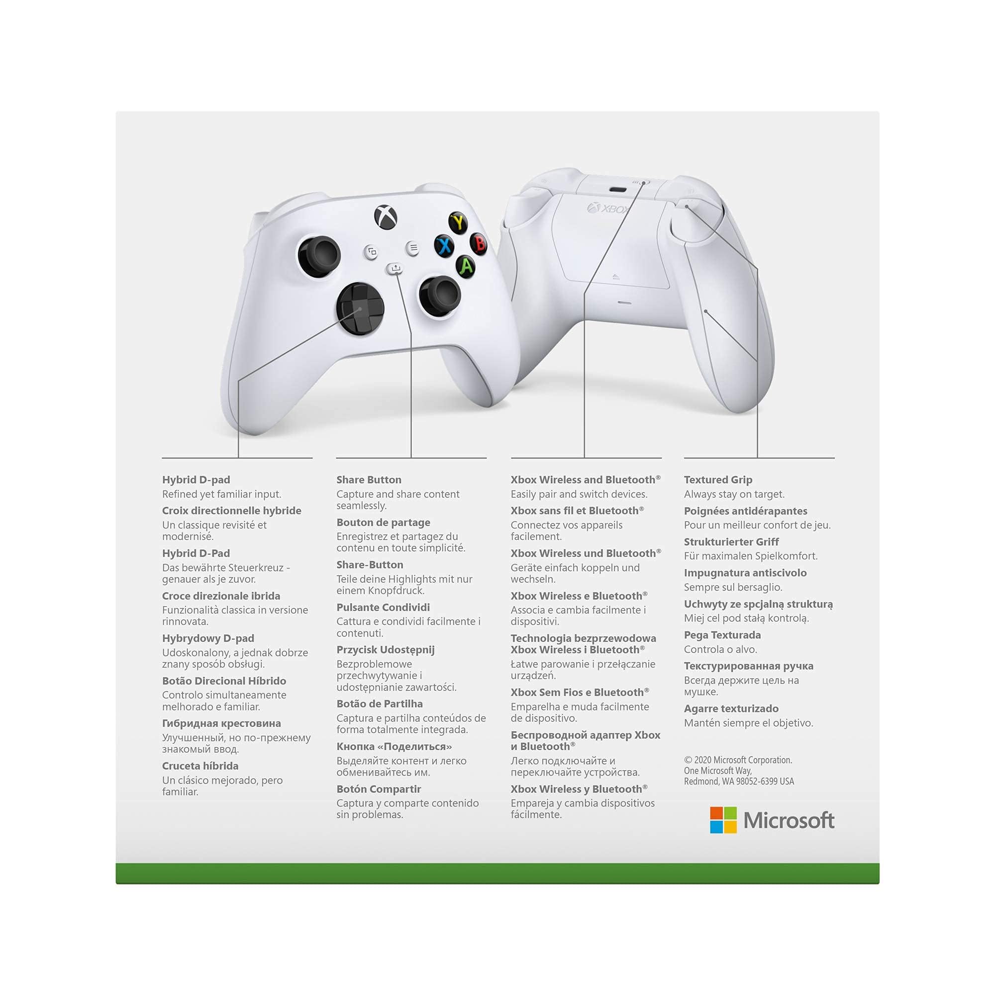 Microsoft Wireless Controller for Xbox Series X|S, Xbox One & PC - White - Perfect for Gaming, Streaming & Multiplayer Sessions