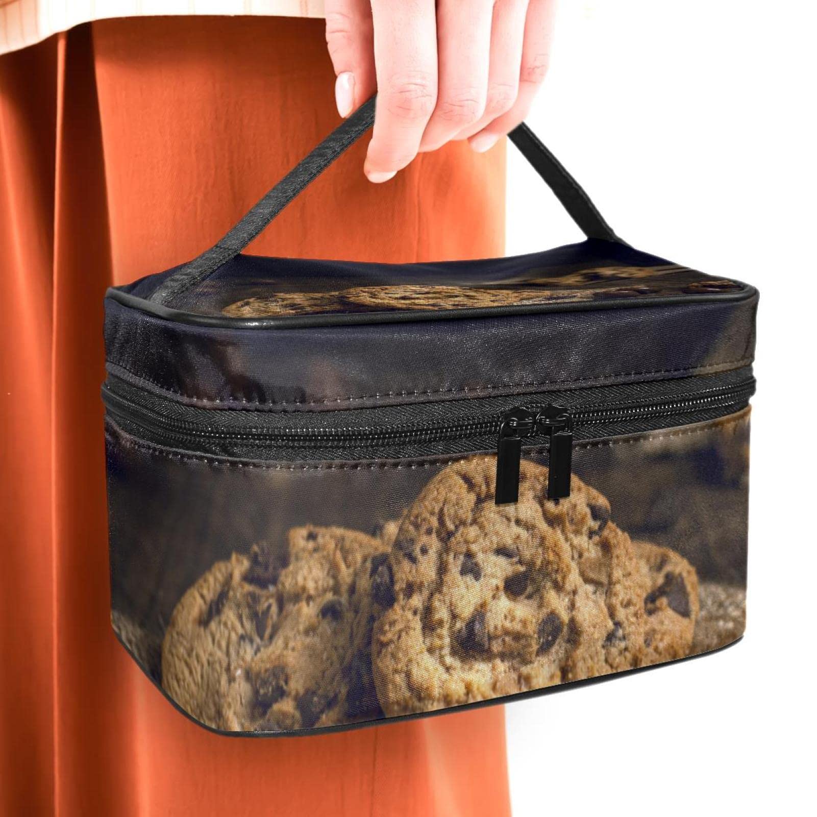 Portable Travel Makeup Organizer Bag for Women - Waterproof Cosmetic Case with Multiple Pockets for Toiletries & Beauty Essentials | Perfect for Vacation, Gym, and Daily Use