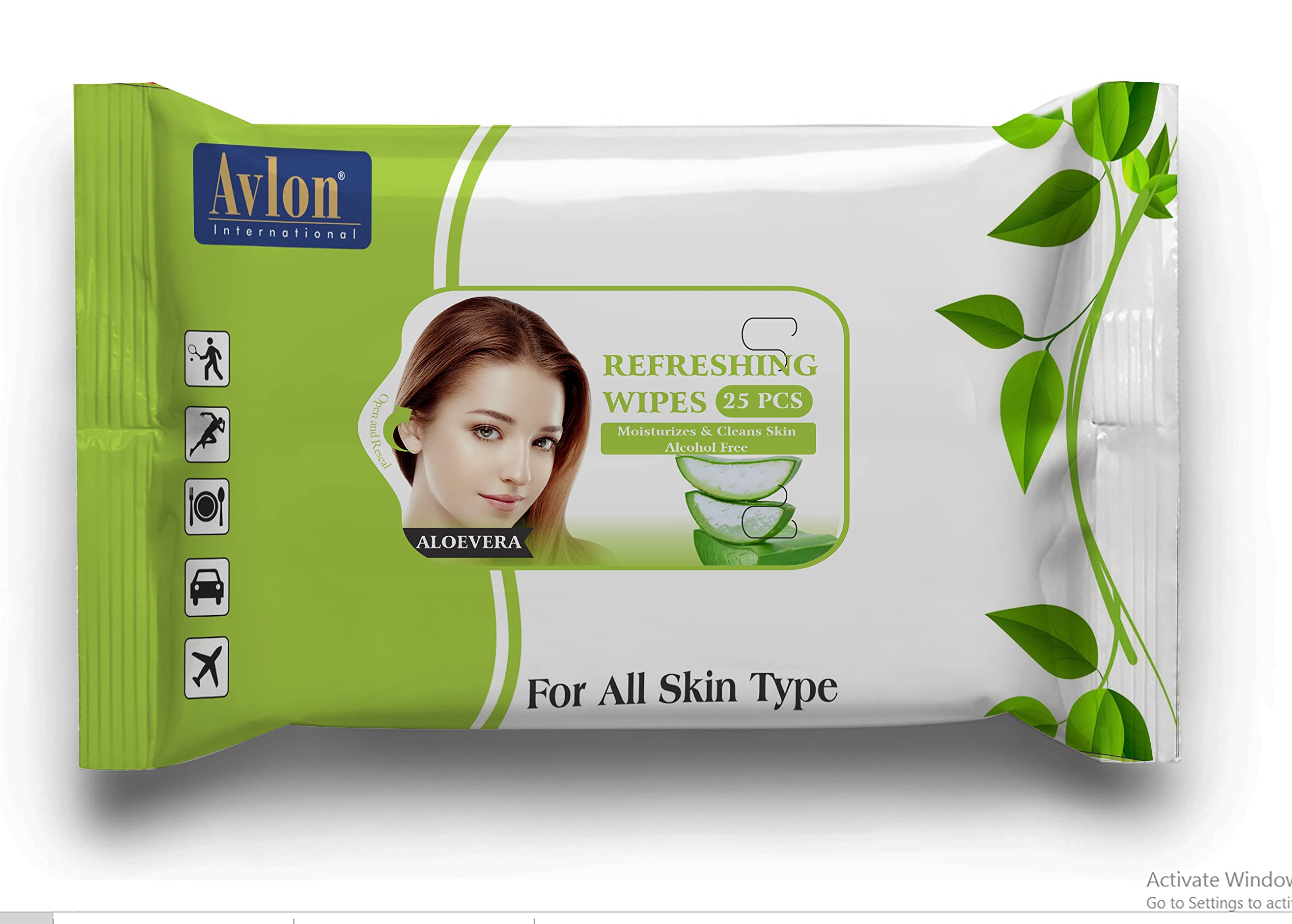 Avlon Oil Control Face Wipes with Natural Extract - Paraben Free & Alcohol Free Facial Cleansing Wipes for Oily Skin, 25 Count (Pack of 4) - Perfect for Travel, Gym & On-the-Go Skincare