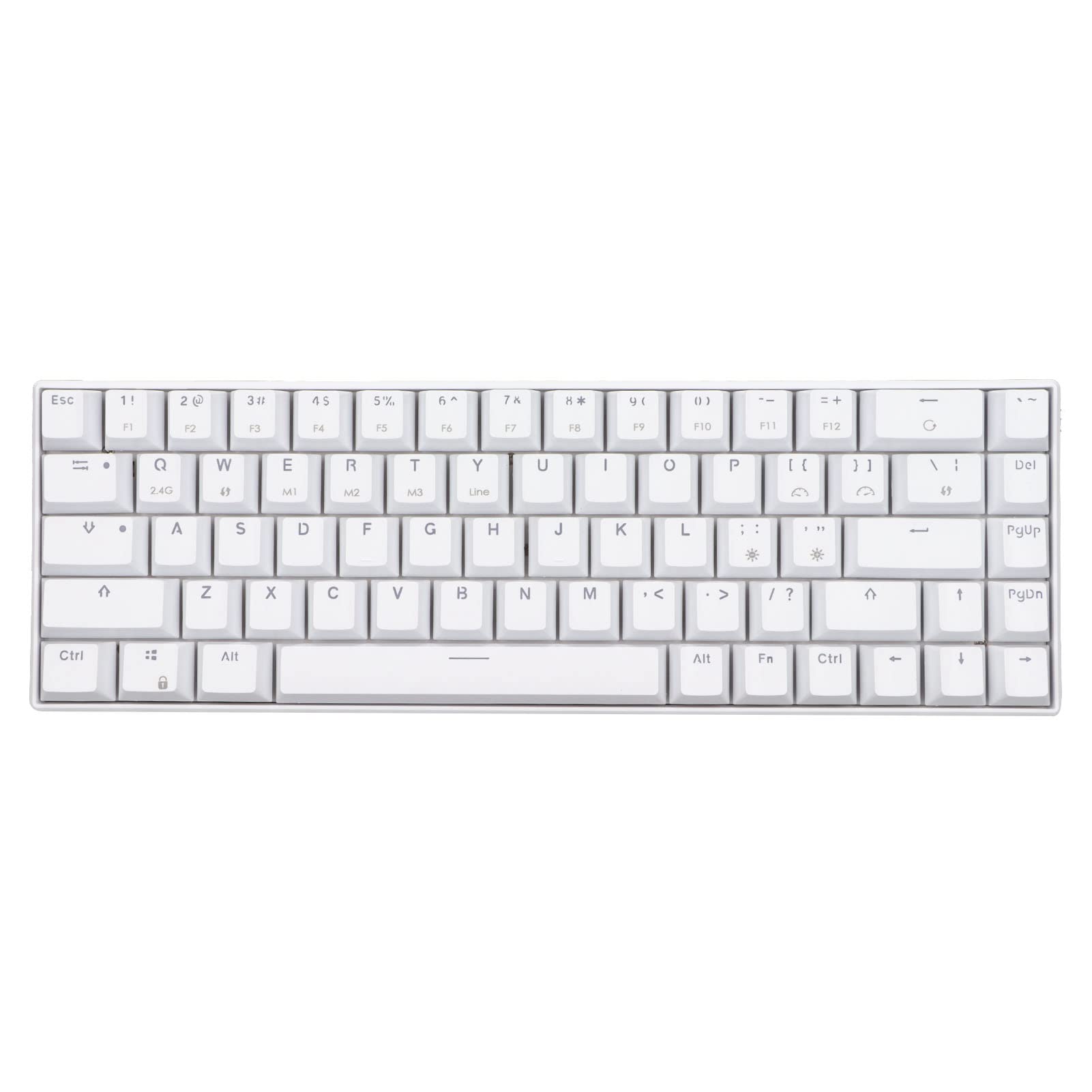 Hilitand 68-Key Mechanical Gaming Keyboard - Wireless 2.4G/Bluetooth/Wired Ergonomic Compact Keyboard for PC, Laptop & PS4 with 1800mAh Battery (Tea Shaft) - Perfect for Gaming, Office Work & Home Use