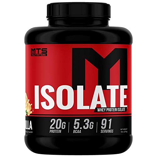 MTS Nutrition Machine Isolate Whey Protein Powder - Vanilla Flavor, 5lbs - High Protein, Low Carb, Gluten Free for Muscle Recovery & Growth - Perfect for Post-Workout, Shakes & Smoothies