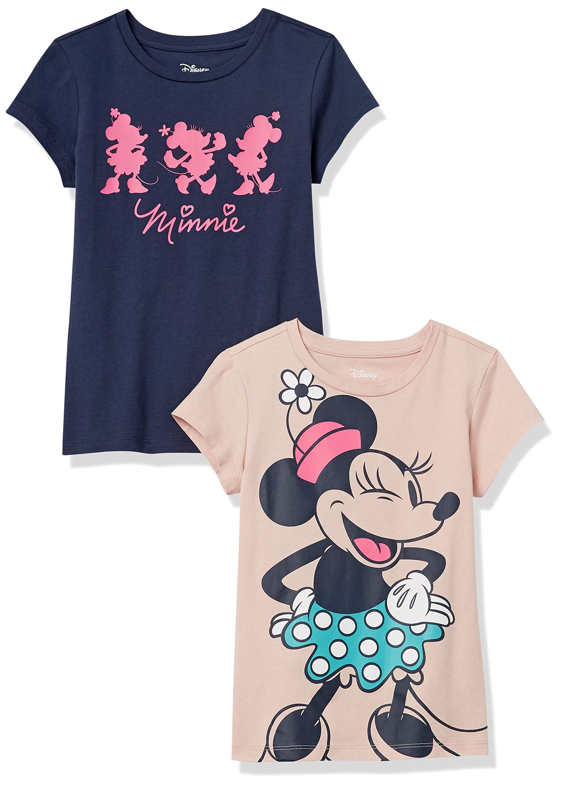 Disney Marvel Star Wars Frozen Princess Girls & Toddlers Short-Sleeve T-Shirts 2-Pack - Cute Casual Outfits for Playdates, School & Family Activities