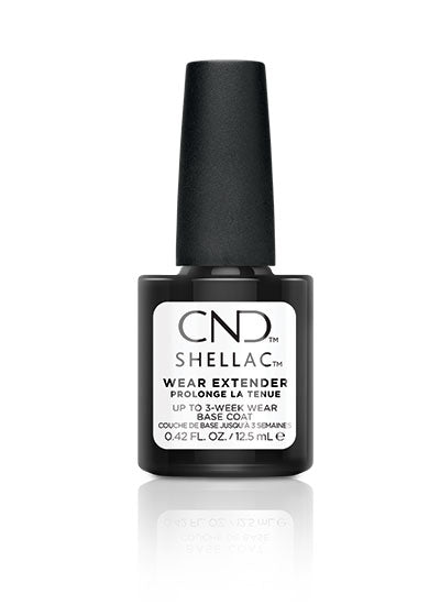 CND Shellac Wear Extender Base Coat - Long-Lasting Nail Polish Primer for Gel & Acrylic Nails - Perfect for Manicures, Pedicures & Salon Use