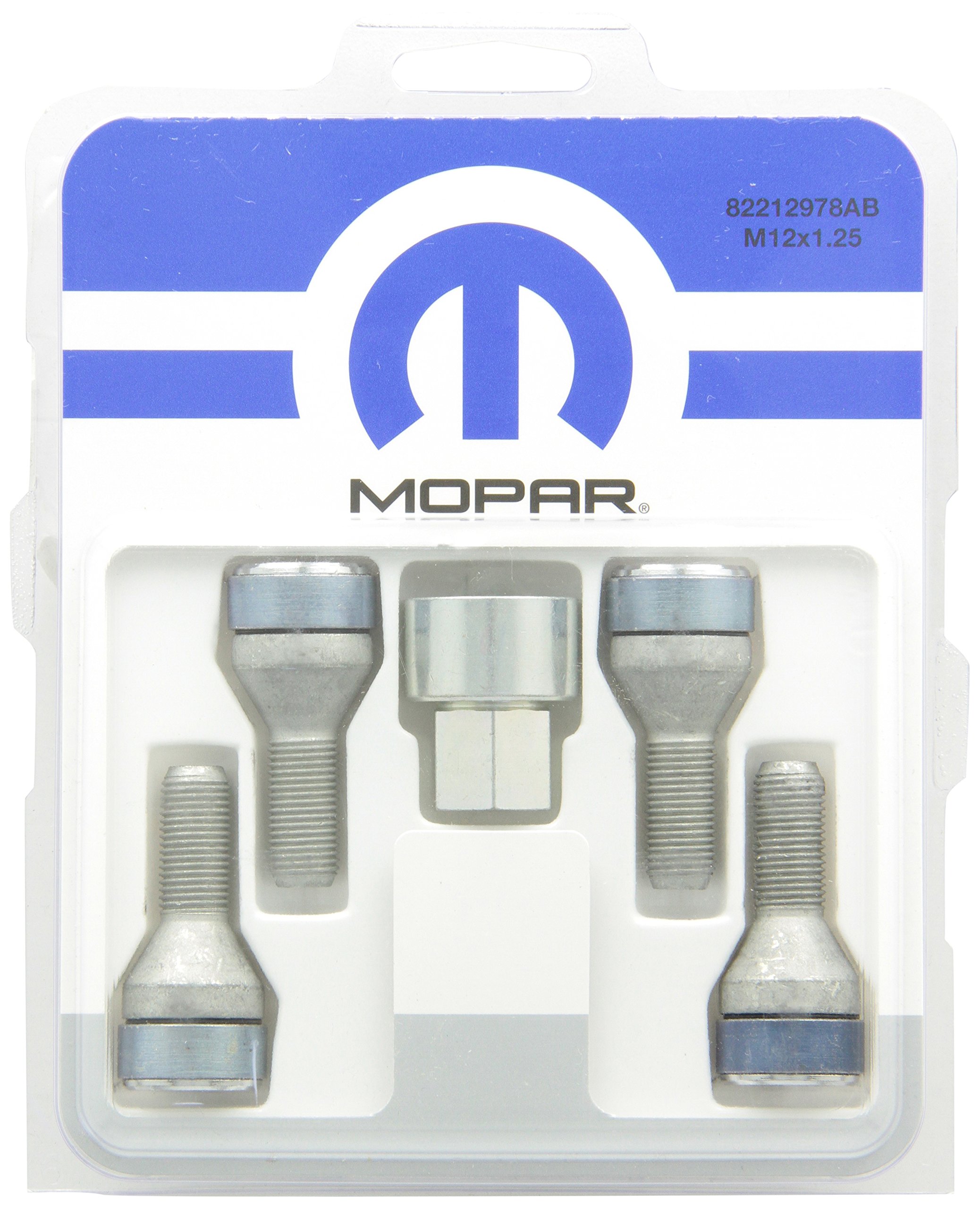 Genuine Dodge 82212978 Wheel Locks - Set of 4 Lug Nuts with Key - Compatible with Dodge Ram 1500/2500/3500, Charger, Challenger - Prevent Theft & Secure Your Wheels (Perfect for Parking Lots, Road Trips & Long-Term Storage)
