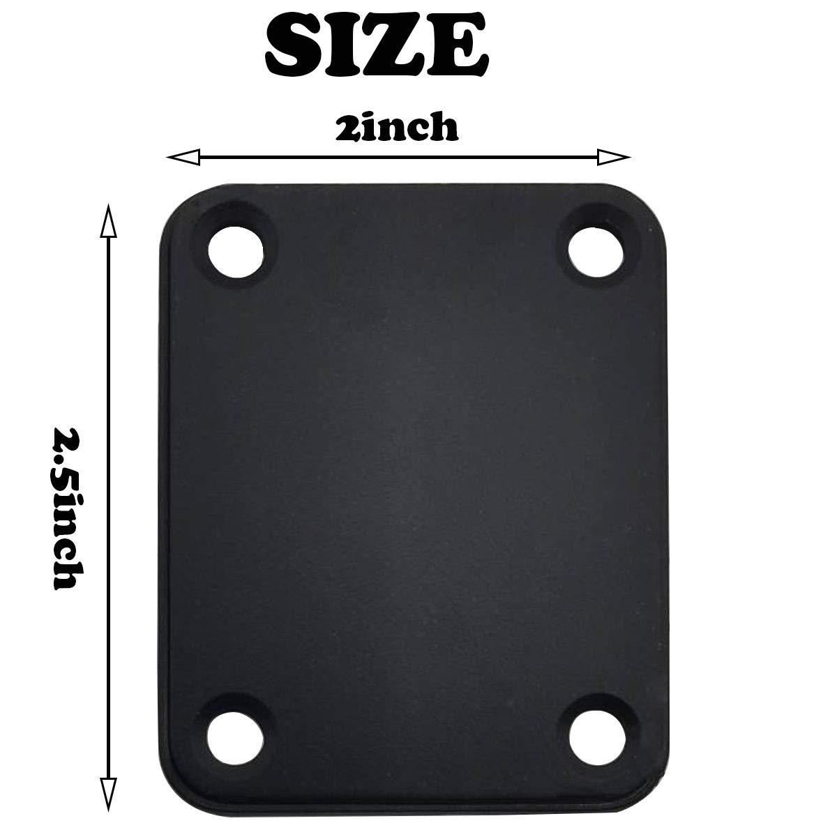 3PCS Electric Guitar Neck Plate with Screws - Replacement Guitar Neck Plate for Fender, Gibson & More - Perfect for DIY Guitar Repair & Maintenance