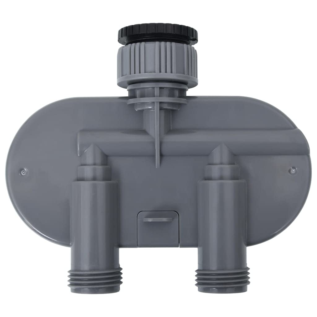 Automatic Water Timer with Double Outlet - Adjustable Watering Frequency for Garden & Lawn | Durable ABS Construction | Perfect for Sprinklers, Drip Irrigation & Outdoor Plant Care