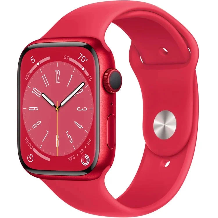 Apple Watch Series 8 45mm (GPS + Cellular) Red Aluminum Case with Red Sport Band - M/L Size (MNVU3LL/A) - Smartwatch for Fitness Tracking, Calls & Notifications - Perfect for Running, Swimming & Daily Use