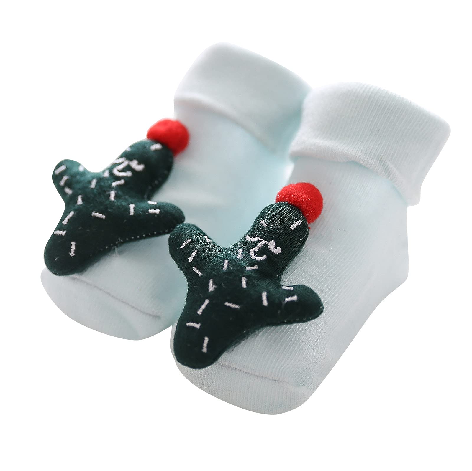 Organic Cotton Baby Socks for Boys & Girls 0-24 Months - 3D Non-Slip Sole, Soft Breathable & Comfortable Toddler Socks for Crawling, Walking & Playtime