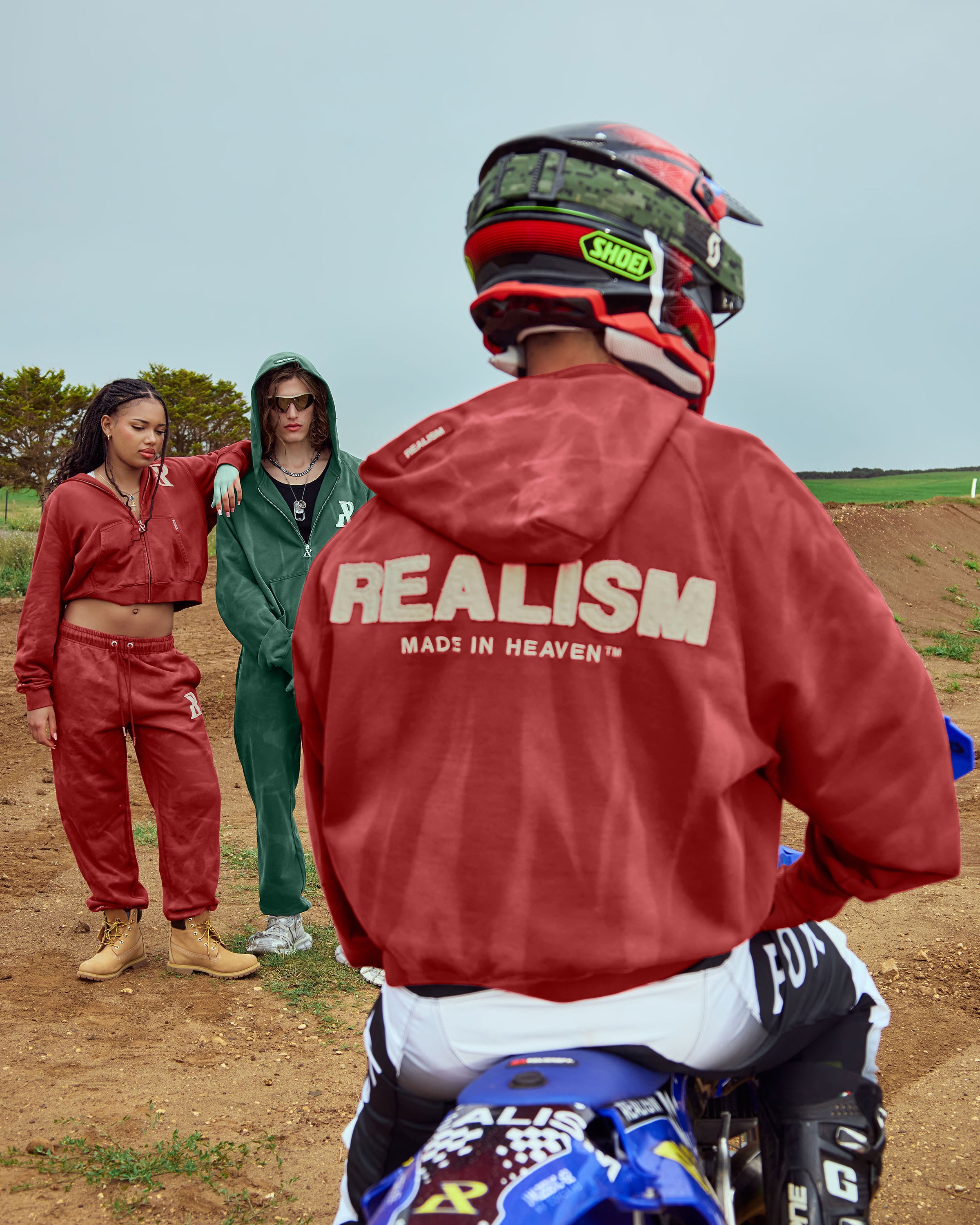 SSS Realism Legacy Hoodie - Washed Carmine Red Pullover for Men & Women | Cozy Fleece Streetwear for Casual Outfits & Winter Layering