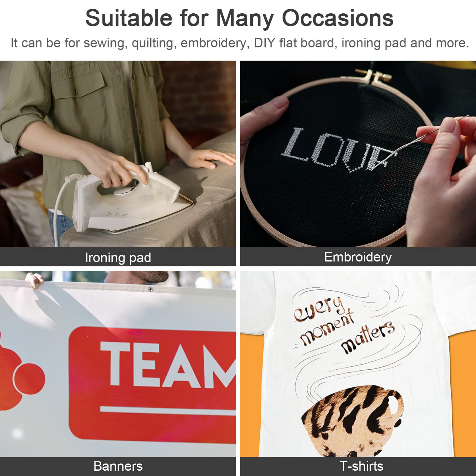 EXCEART Sublimation Heat Transfer Pad - Reusable Hot Pressing Foam Lining for T-Shirts, Mugs & DIY Crafts - Perfect for T-Shirt Printing, Tumblers & Sublimation Projects