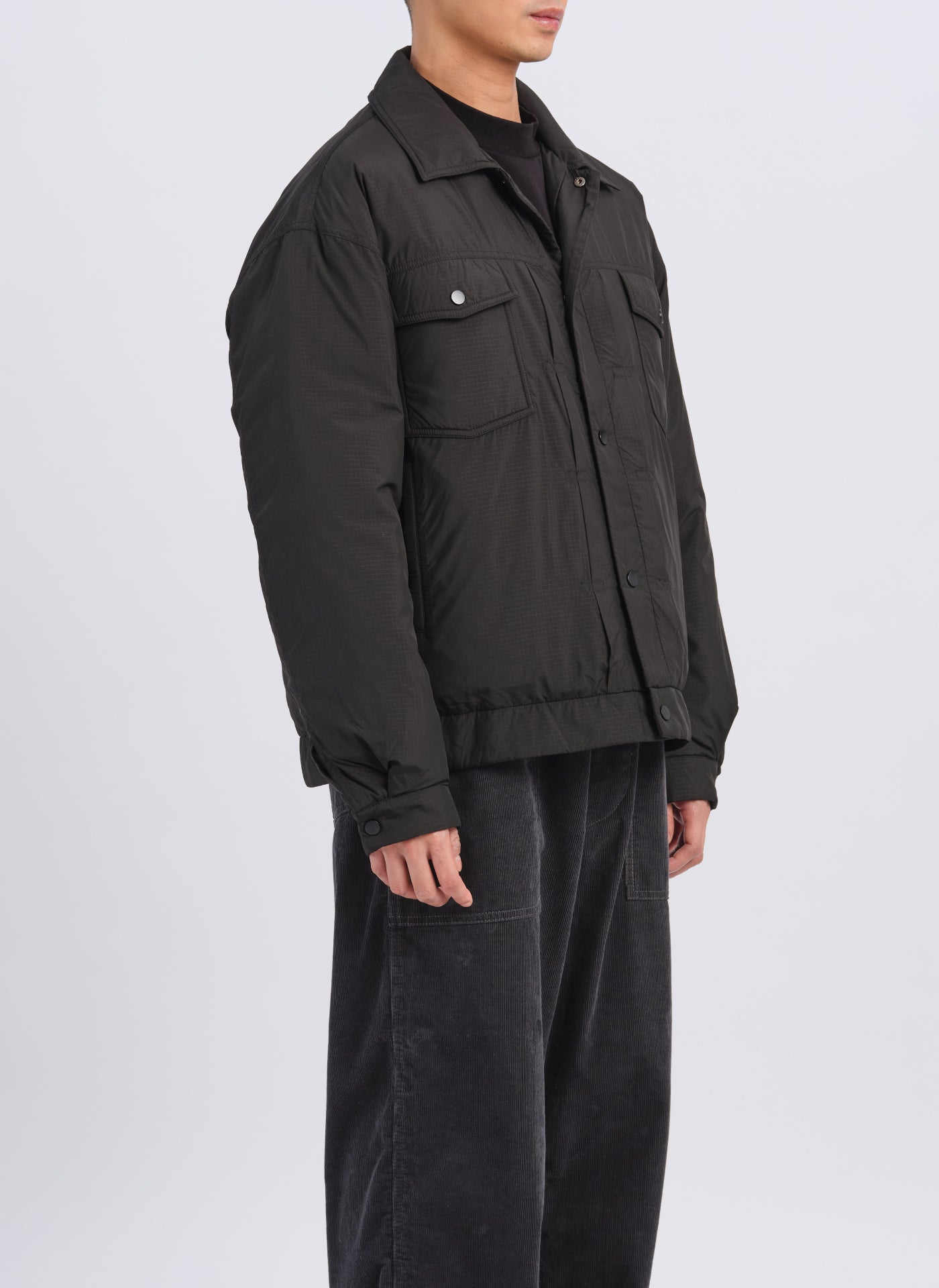 Men's Lightweight Polyester Trucker Down Jacket - Warm Winter Coat for Outdoor Activities, Hiking & Casual Wear