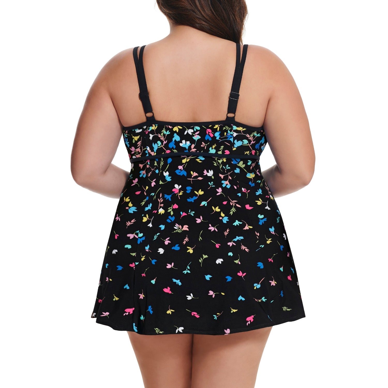 Longitude Swimwear Plus Size Swimdress Floral Print - Stylish & Comfortable Swim Dress for Women, Perfect for Beach Vacations, Pool Parties & Summer Getaways
