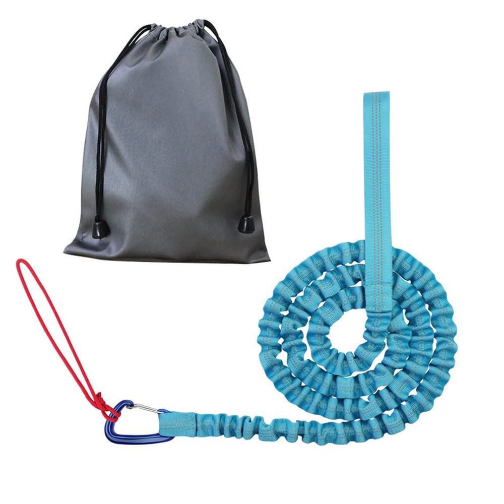 ZYLLZY Bike Tow Rope - Heavy Duty 500lbs Bungee Strap for Mountain Bikes, Parent-Child Cycling & Outdoor Adventures | Reflective Safety Design with Frame Bag | Perfect for Trail Riding, Commuting & Family Bike Trips