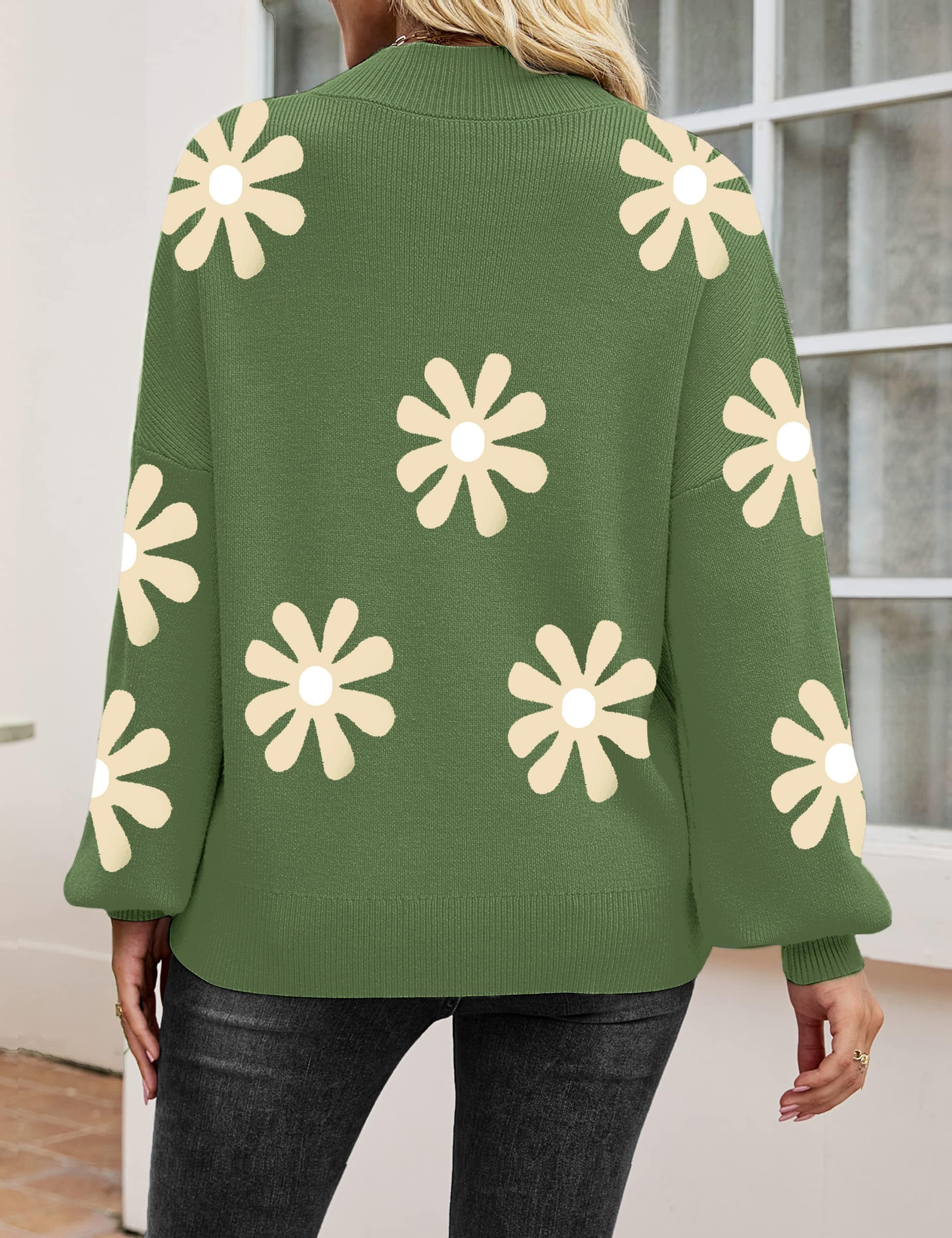 Zeagoo Women's 2025 Trendy Long Sleeve Turtleneck Pullover Sweater - Soft Lantern Knit Winter Top for Office, Dating & Casual Outfits | Fashionable Fall & Winter Clothing