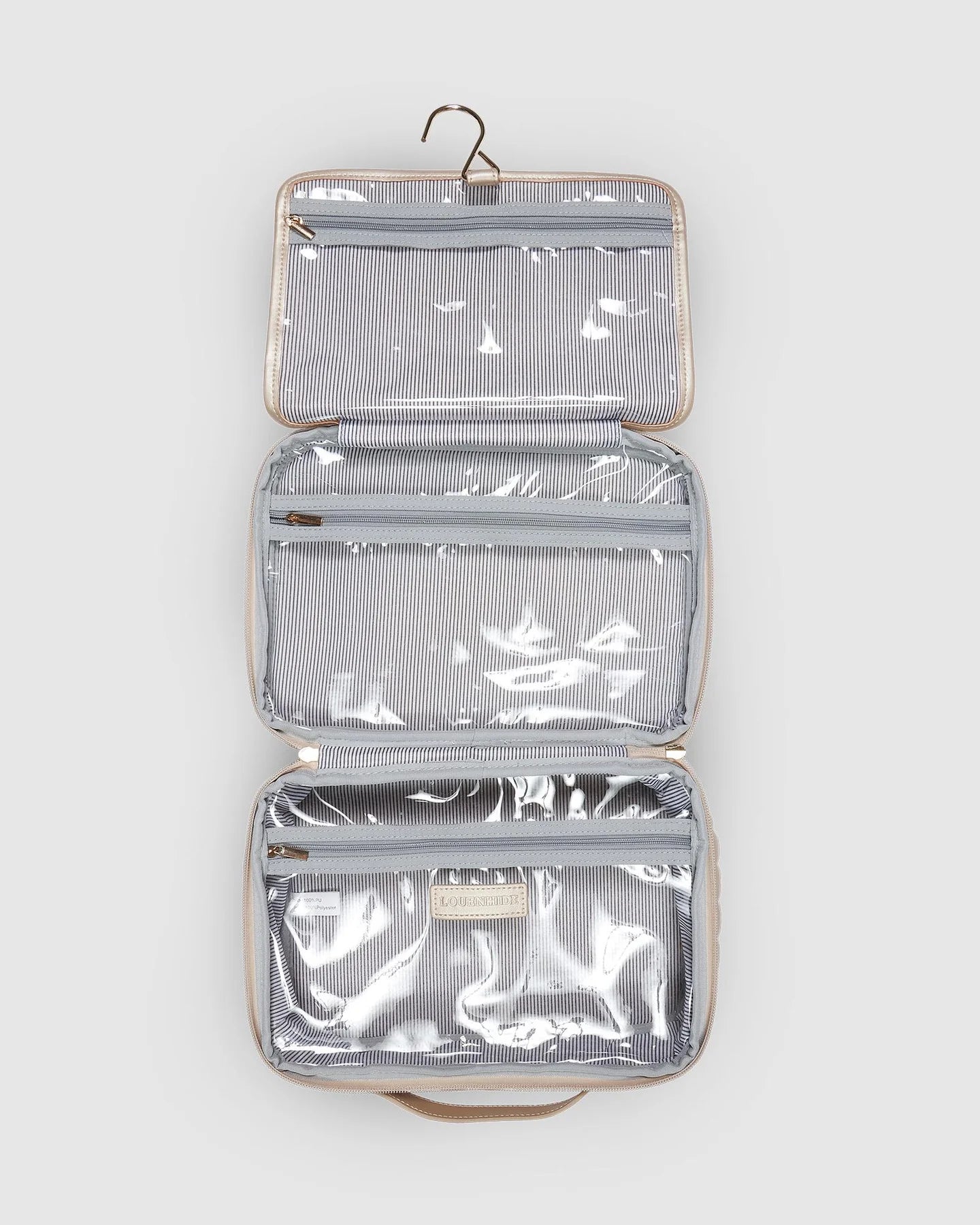 Louenhide Maggie Cosmetic Case in Champagne - Travel Makeup Organizer for Women, Perfect for Home & On-the-Go Beauty Essentials