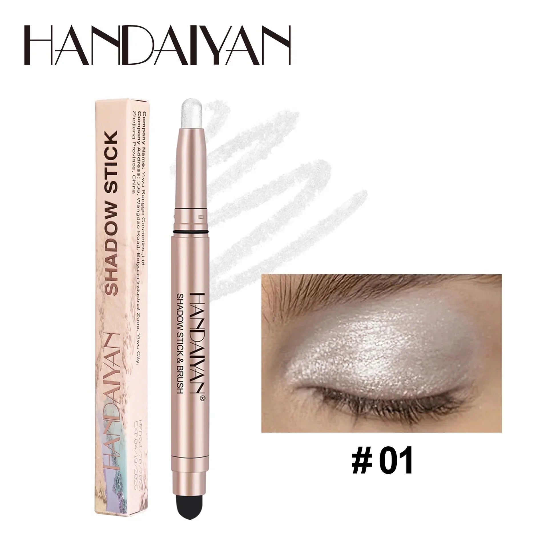 Metallic Eyeshadow Stick - Long Lasting, Waterproof & Highly Pigmented Eye Makeup for Everyday Wear & Party Looks