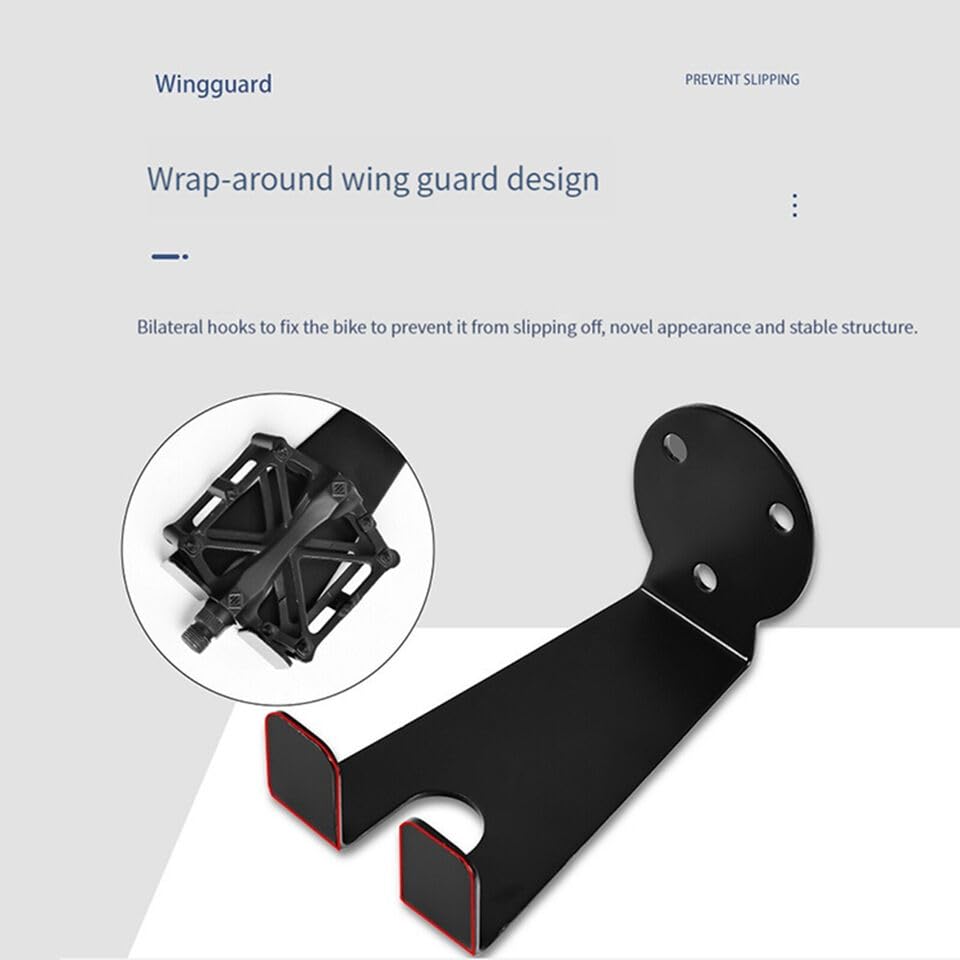 Bike Wall Mount Hanger - Heavy Duty Metal Bicycle Hook Set for Secure Bike Storage | Perfect for Garage, Apartment & Indoor Cycling Organization