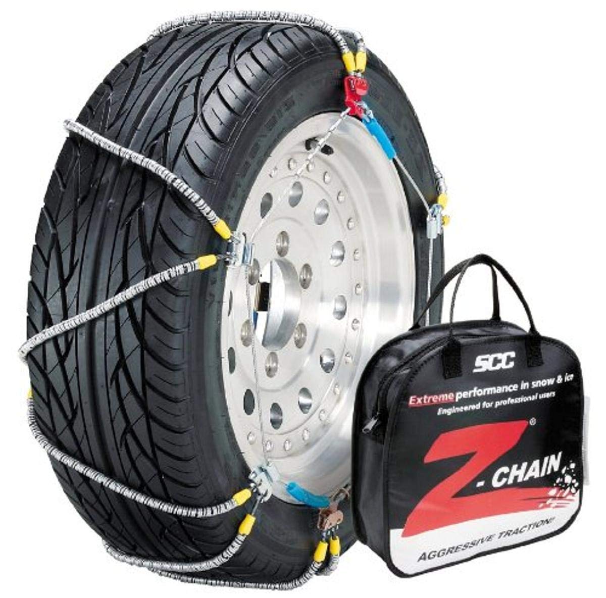 SCC Z-563 Z-Chain Heavy Duty Snow Tire Chains for Trucks & SUVs - Extreme Traction in Ice & Snow (Set of 2) - Perfect for Winter Driving & Off-Road Adventures