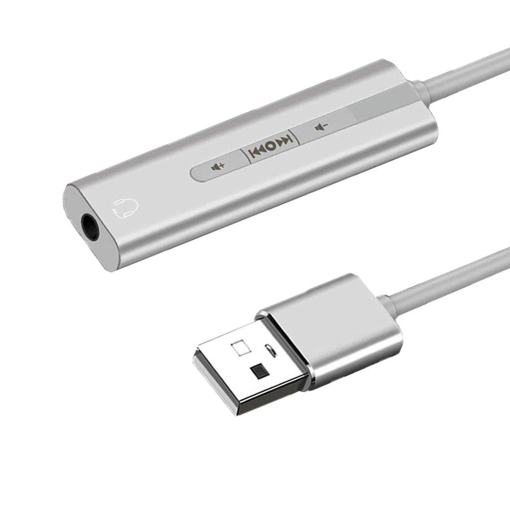 2-Pack USB Sound Card External Audio Converter Adapter with 3.5mm Jack - Perfect for Laptops, Gaming, and Conference Calls