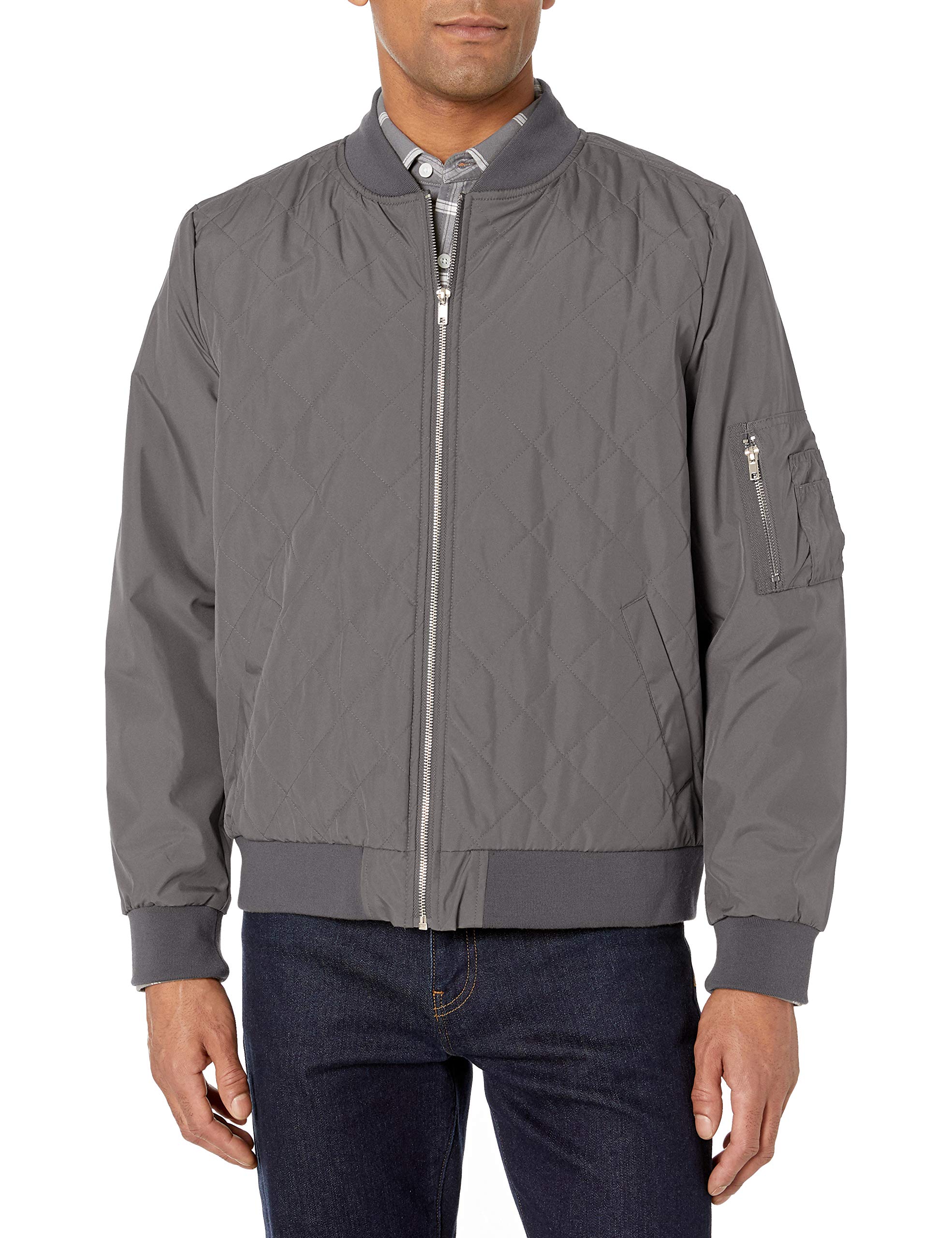 Charles River Apparel Men's Quilted Boston Flight Jacket - Lightweight Water-Resistant Winter Coat for Travel & Outdoor Activities | Perfect for Commuting, Hiking & Casual Wear
