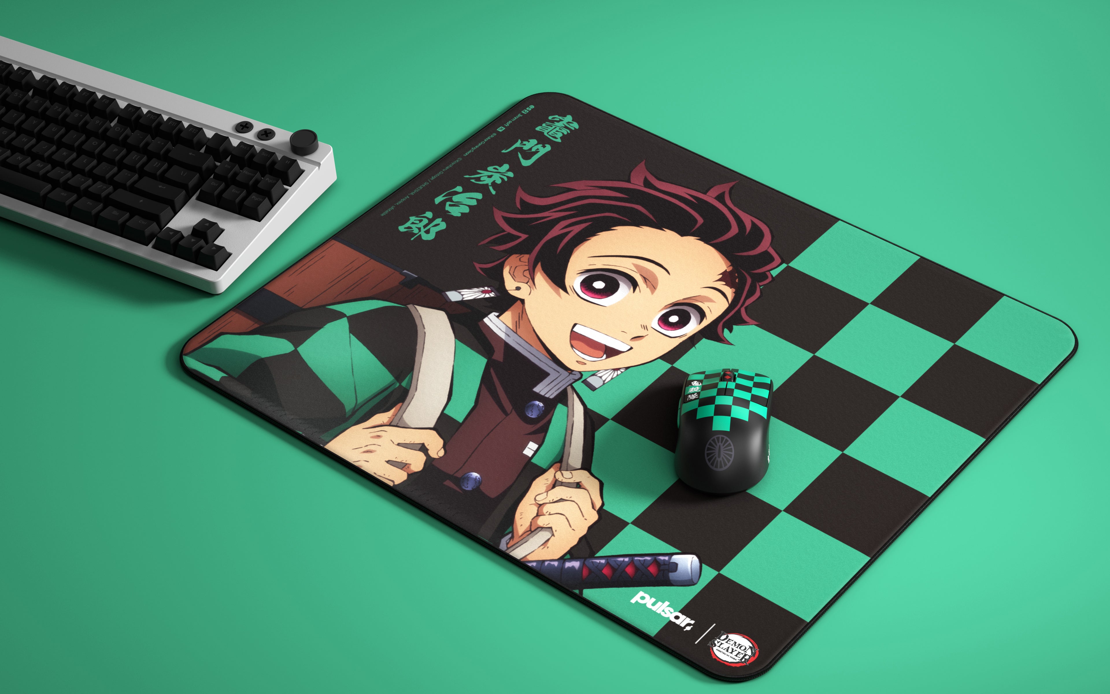 Pulsar ES2 Gaming Mouse Pad - Tanjiro Demon Slayer Edition | Non-Slip Large Mouse Mat for PC, Laptop, Office & eSports | Ultra Smooth Surface for FPS, MOBA & MMO Games