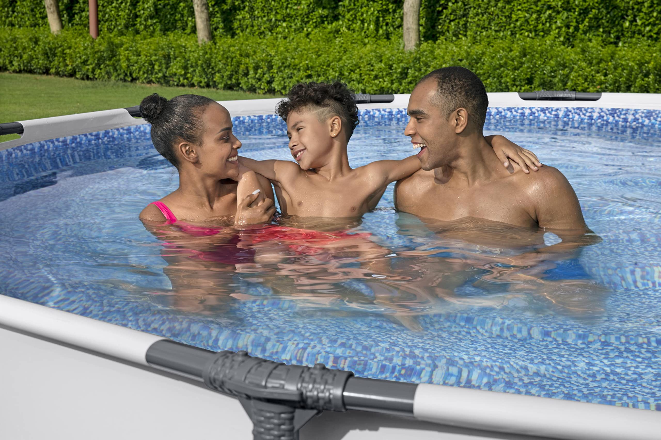 Bestway Steel Pro MAX Frame Above Ground Swimming Pool Set with Filter Pump, 14ft x 33in (427cm x 84cm), Light Gray - Perfect for Backyard Family Fun & Summer Outdoor Activities
