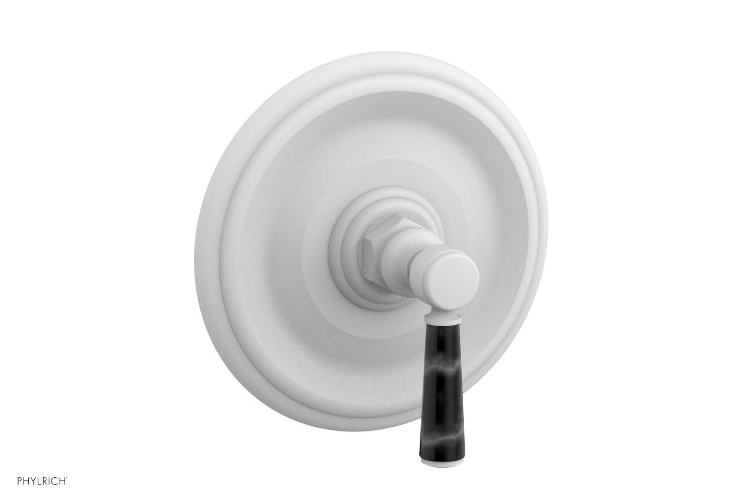 HEX TRADITIONAL Shower Trim Kit with Marble Lever Handle - 4 156 - Perfect for Modern Bathroom & Spa Renovations