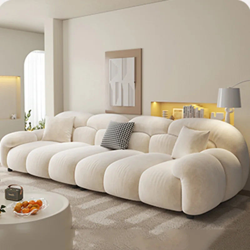 Minimalist Lazy Luxury Living Room Sofa Set - Modern Comfortable Sectional Couch for Small Spaces | Perfect for Apartments, Condos and Cozy Home Decor