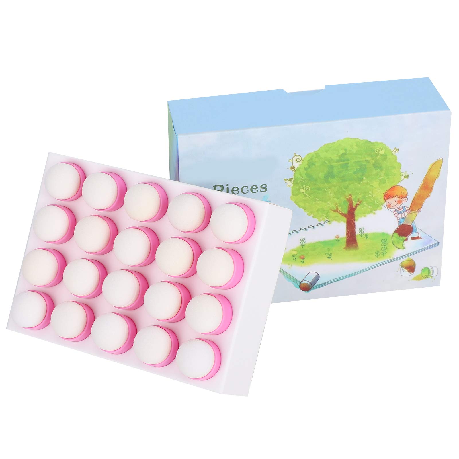 AUHX Finger Painting Craft Set - Sponge Finger Painting Tools for Kids & Adults - Easy to Use with Ink & Chalk - Perfect for DIY Art Projects, Classroom Activities & Creative Playtime