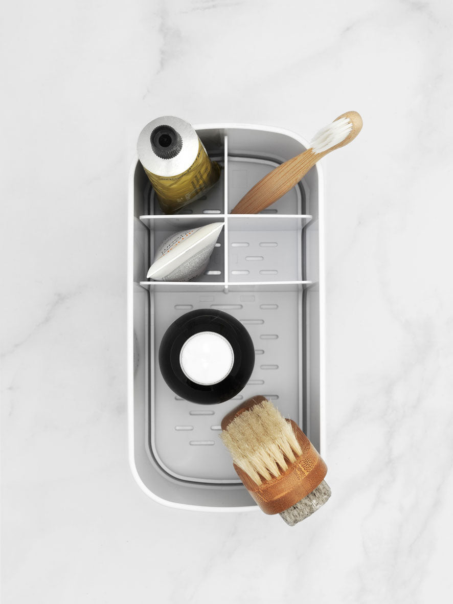 Brabantia Premium Shower Caddy Organizer - Rustproof Bathroom Storage Shelf for Shampoo, Soap & Toiletries - Perfect for Showers, Bathtubs & Spa Use