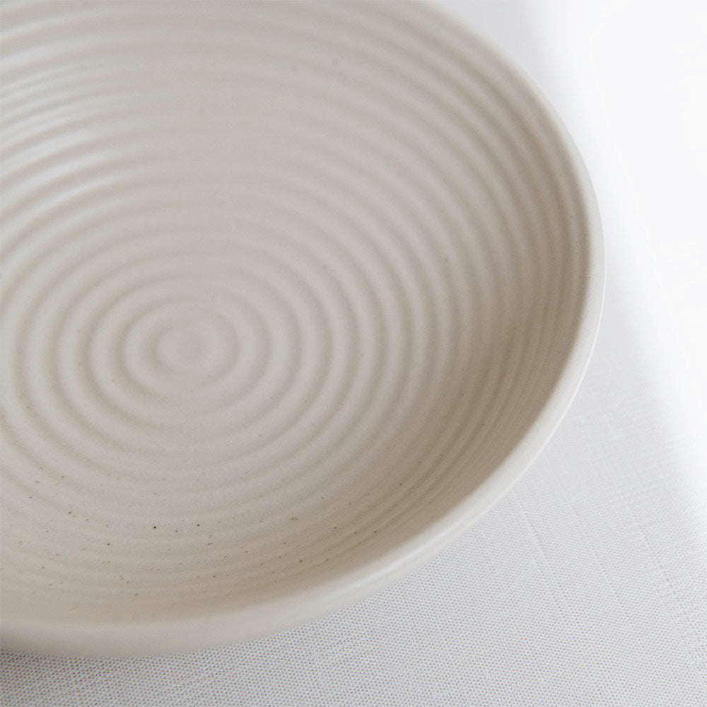 Premium Ripple Ceramic Serving Bowl - Elegant 12-Inch Handcrafted Dish for Salads, Pasta & Entertaining - Perfect for Dinner Parties & Family Gatherings