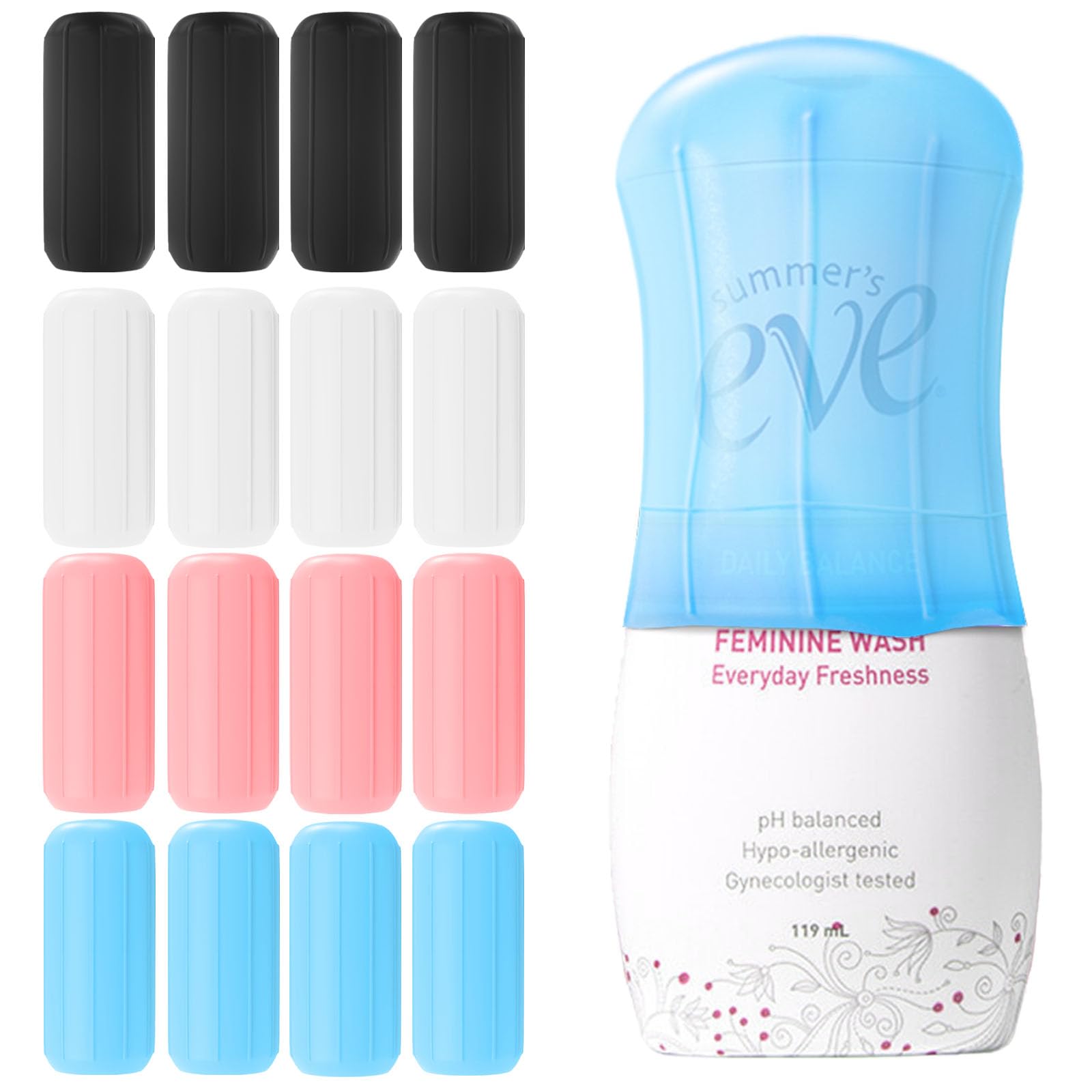 16 Pack Silicone Bottle Covers - Leak Proof Travel Toiletry Sleeves for Women & Men | Cruise, Beach & Airplane Essentials | Perfect for Shampoo, Lotion & Cosmetic Bottles During Vacations & Business Trips